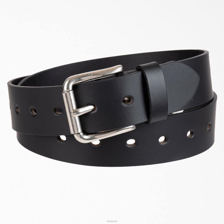 vrouwen Dickies geperforeerde leren riem zwart (bk) accessoires 6F0X2839