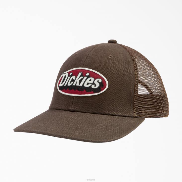 uniseks Dickies patch logo trucker pet donkerbruin (db) accessoires 6F0X2905