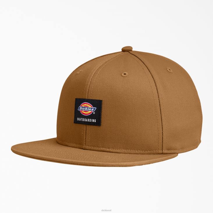 uniseks Dickies skateboarden flat bill cap bruine eend (bd) accessoires 6F0X2842