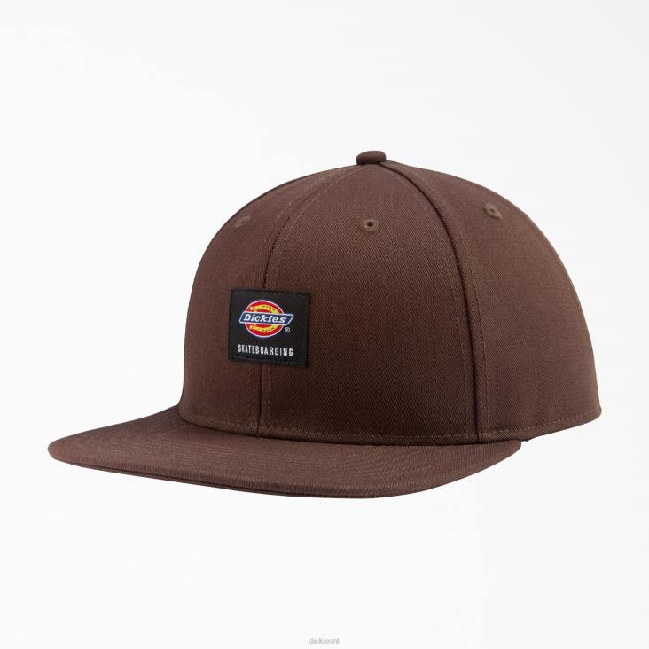 uniseks Dickies skateboarden flat bill cap chocoladebruin (cb) accessoires 6F0X2844