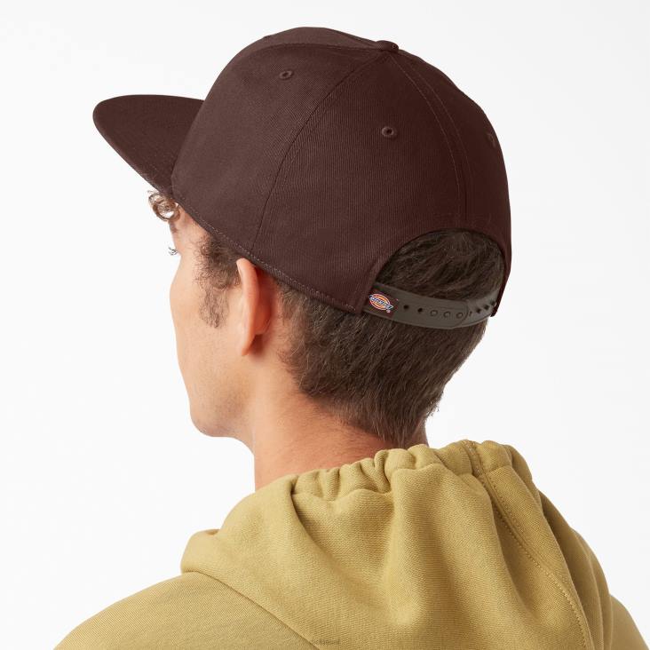 uniseks Dickies skateboarden flat bill cap chocoladebruin (cb) accessoires 6F0X2844