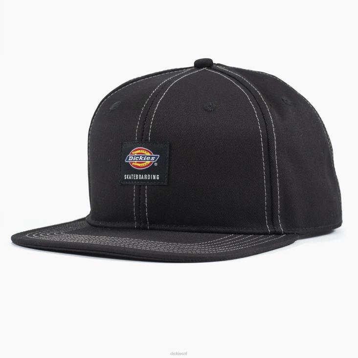 uniseks Dickies skateboarden flat bill snapbackhoed zwart (bk) accessoires 6F0X2919
