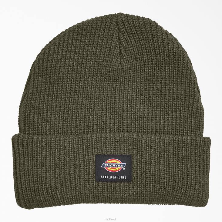 uniseks Dickies Skateboard beanie met manchetten mosgroen (ms) accessoires 6F0X2829