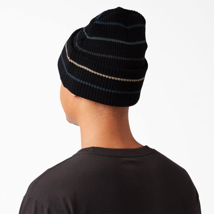uniseks Dickies Skateboard beanie met manchetten zwarte strepen (b2r) accessoires 6F0X2821