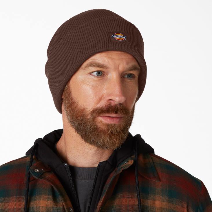 uniseks Dickies gebreide muts met manchetten chocoladebruin (cb) accessoires 6F0X1483