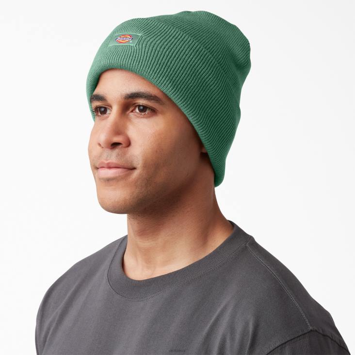 uniseks Dickies gebreide muts met manchetten donkere klimop (d2i) accessoires 6F0X1484