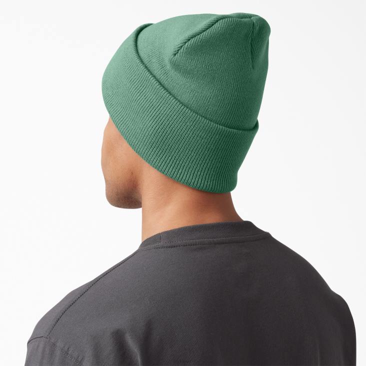 uniseks Dickies gebreide muts met manchetten donkere klimop (d2i) accessoires 6F0X1484