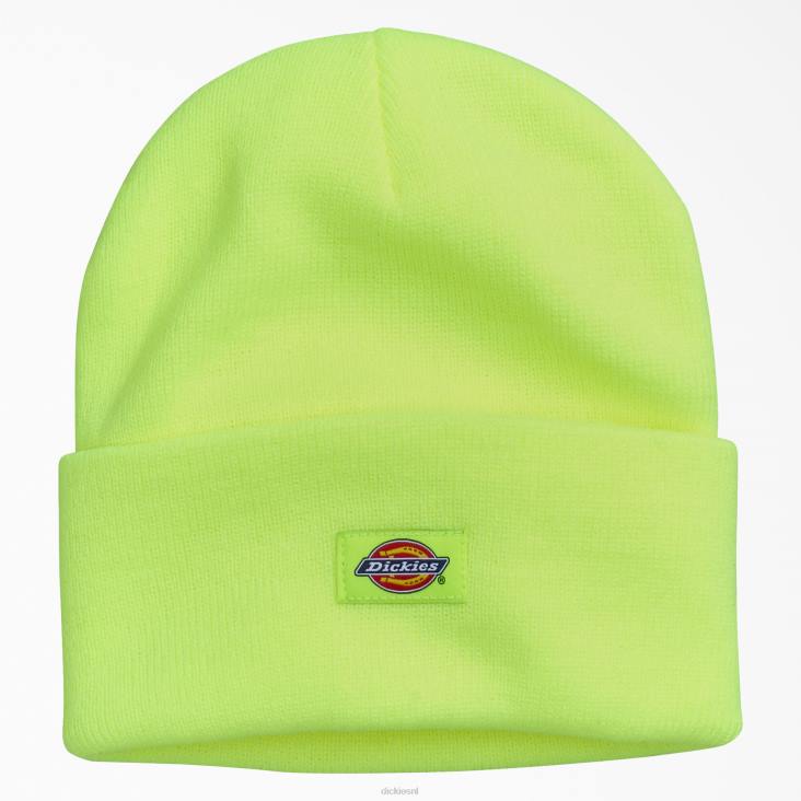 uniseks Dickies gebreide muts met manchetten neon geel (ew) accessoires 6F0X1487