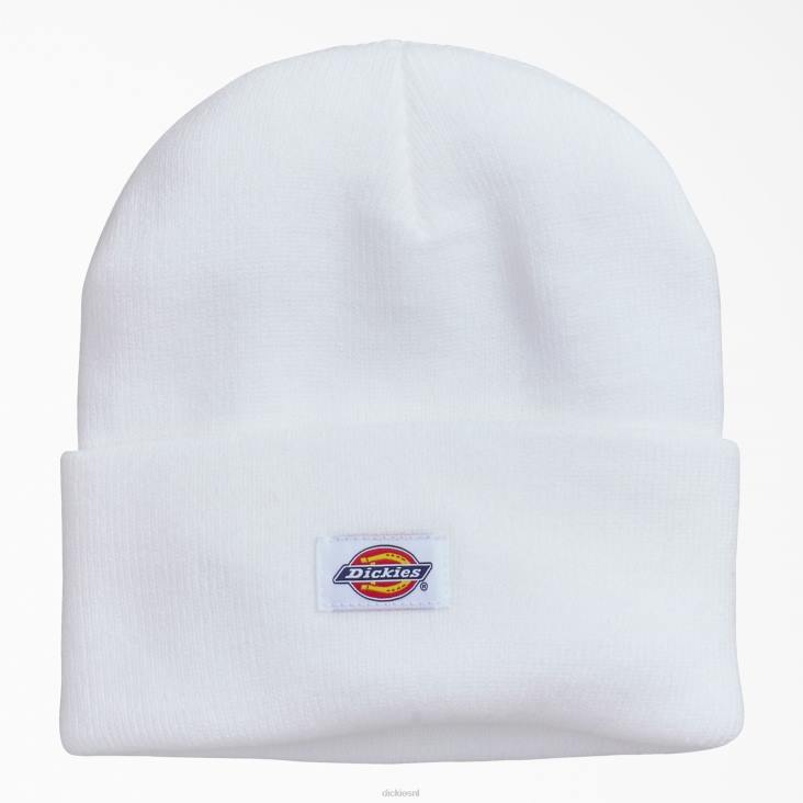 uniseks Dickies gebreide muts met manchetten wit (zwh) accessoires 6F0X1507