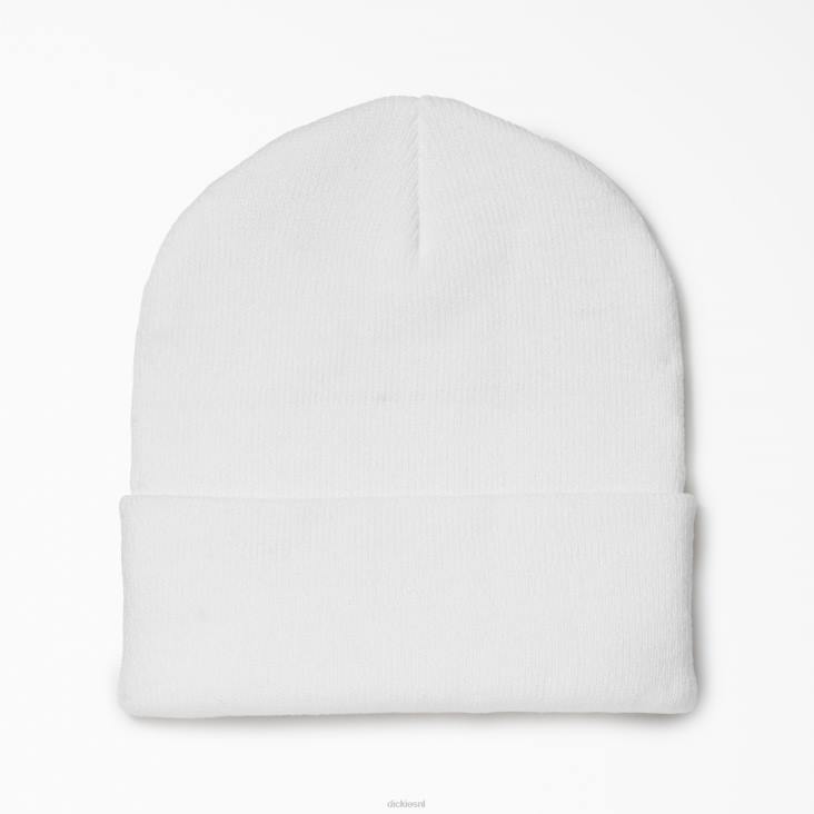 uniseks Dickies gebreide muts met manchetten wit (zwh) accessoires 6F0X1507