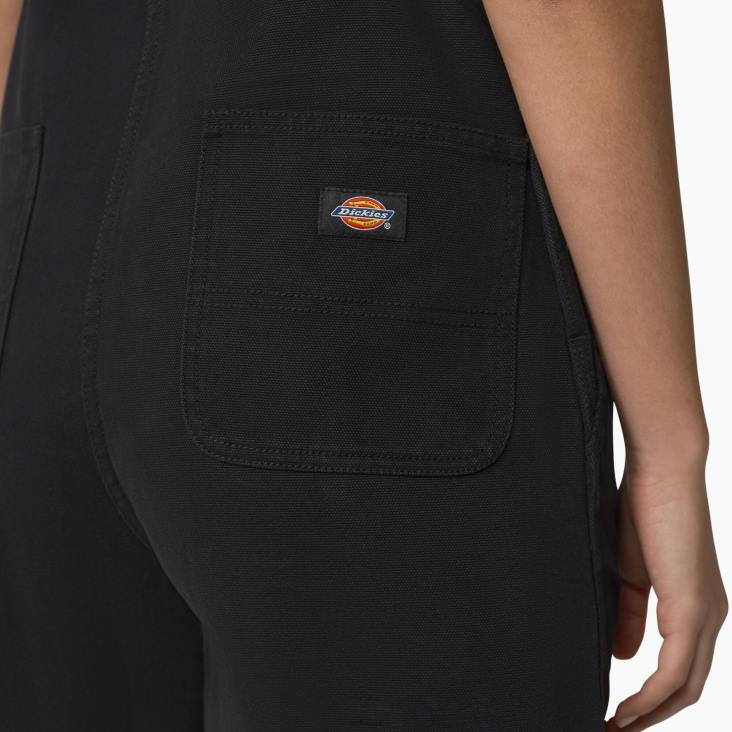 vrouwen Dickies eendenbroek shortalls stonewashed zwart (sbk) kleding 6F0X1913