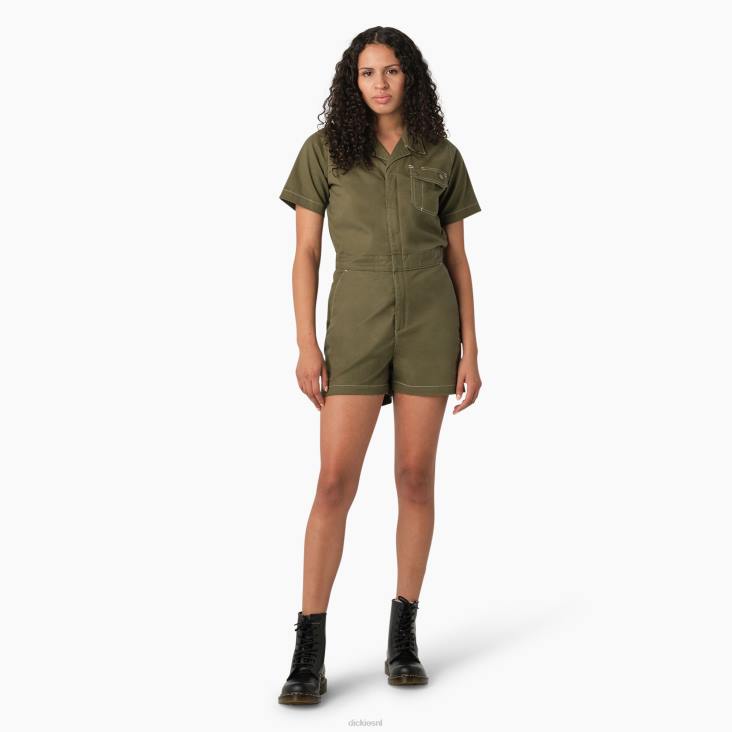 vrouwen Dickies korte broeken van ripstop militair groen (ml) kleding 6F0X1921