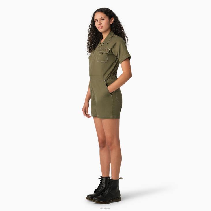 vrouwen Dickies korte broeken van ripstop militair groen (ml) kleding 6F0X1921