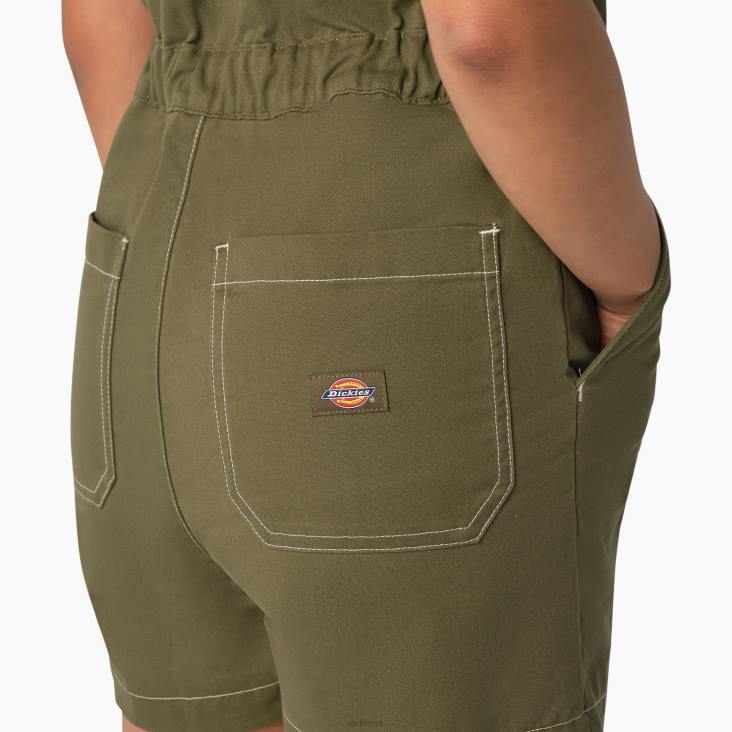 vrouwen Dickies korte broeken van ripstop militair groen (ml) kleding 6F0X1921