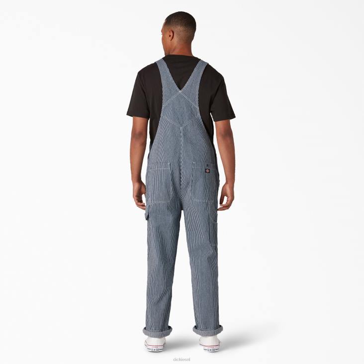 Heren Dickies gespoelde bib-overall met hickory-streep en dubbele knie normaal kleding 6F0X1515