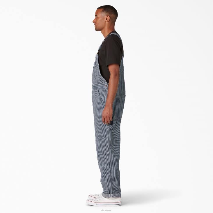 Heren Dickies gespoelde bib-overall met hickory-streep en dubbele knie normaal kleding 6F0X1515