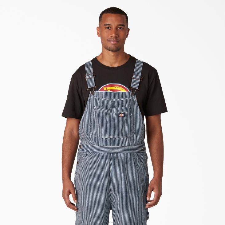 Heren Dickies gespoelde bib-overall met hickory-streep en dubbele knie normaal kleding 6F0X1515