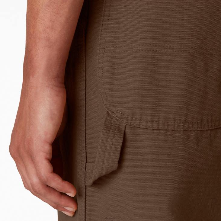 Heren Dickies klassieke overall met bretels gespoeld hout bruin (rtb) kleding 6F0X1219