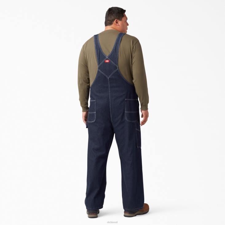 Heren Dickies klassieke overall met bretels gespoeld indigoblauw (rnb) kleding 6F0X1218