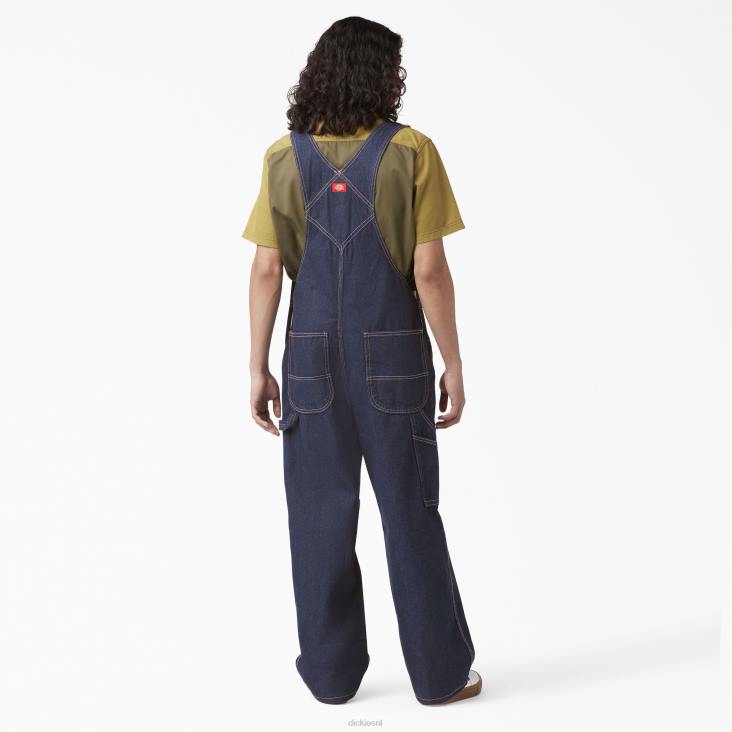 Heren Dickies klassieke overall met bretels gespoeld indigoblauw (rnb) kleding 6F0X1218