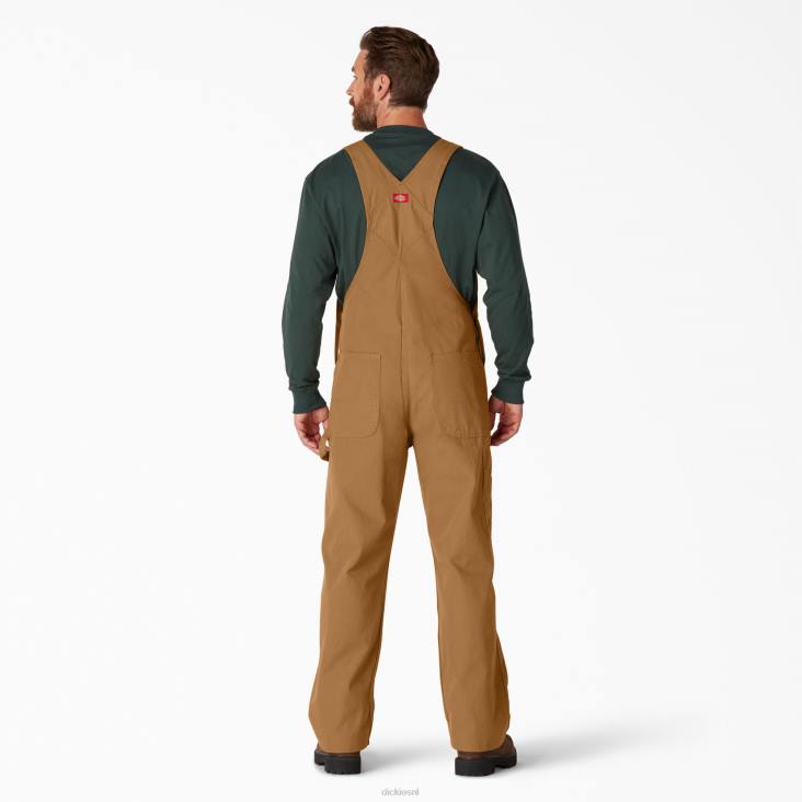 Heren Dickies klassieke overall met bretels gespoelde bruine eend (rbd) kleding 6F0X1216