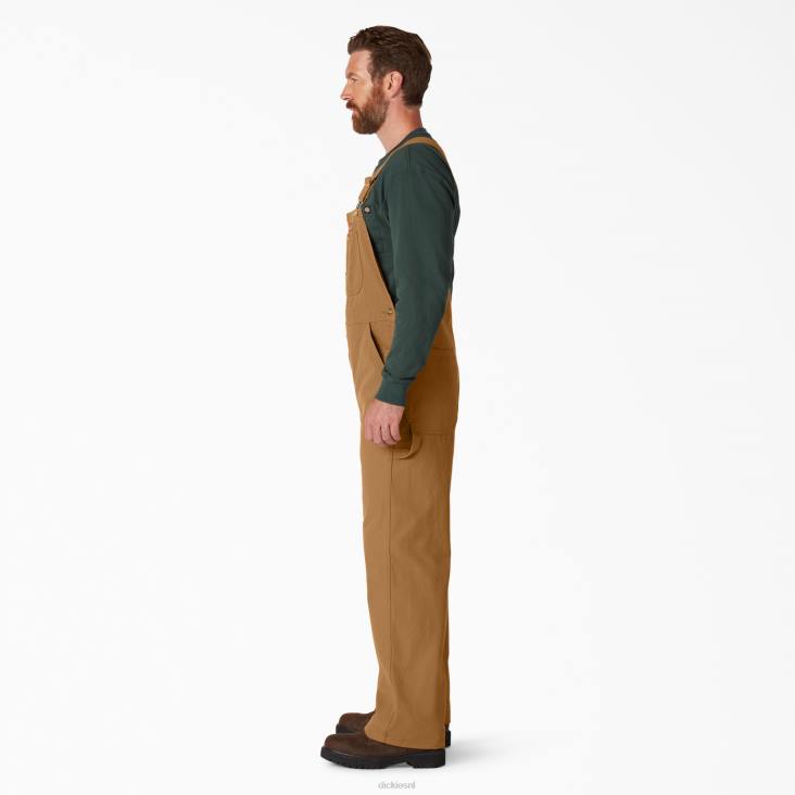 Heren Dickies klassieke overall met bretels gespoelde bruine eend (rbd) kleding 6F0X1216