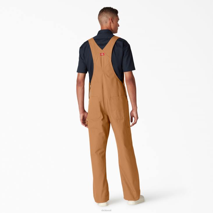 Heren Dickies klassieke overall met bretels gespoelde bruine eend (rbd) kleding 6F0X1216