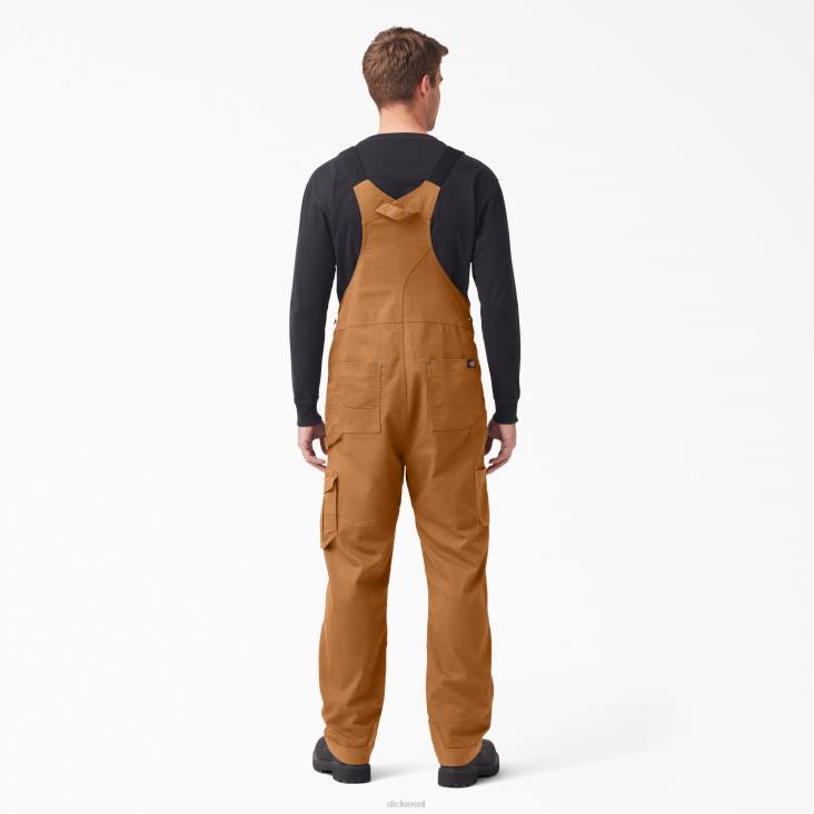 Heren Dickies temp-iq 365 tech eendenoverall met bretels gespoelde bruine eend (rbd) kleding 6F0X1511
