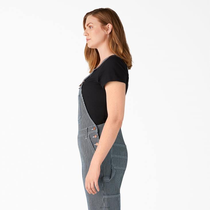 vrouwen Dickies hickory gestreepte boyfriend fit overall met bretels stonewashed hickory streep (shs) kleding 6F0X1943