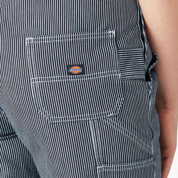 vrouwen Dickies hickory gestreepte boyfriend fit overall met bretels stonewashed hickory streep (shs) kleding 6F0X1943