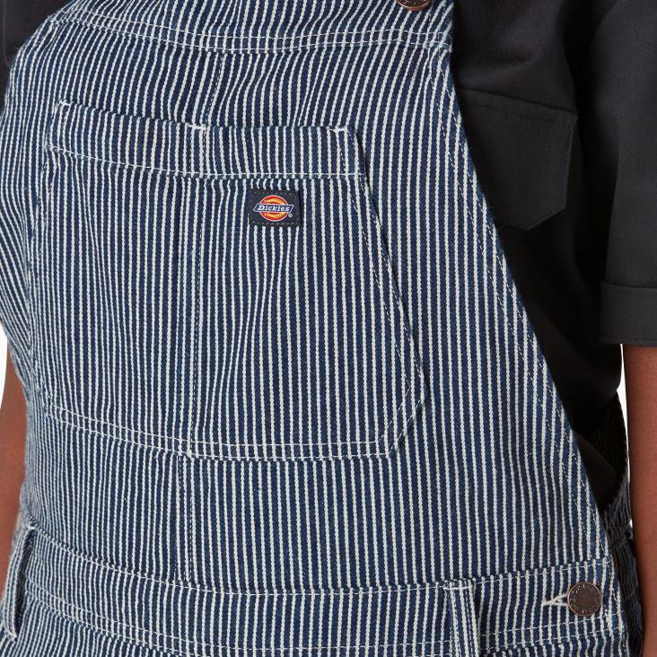 vrouwen Dickies hickory gestreepte overall met dubbel kniestuk gespoeld hickory streep (rechts) kleding 6F0X1946