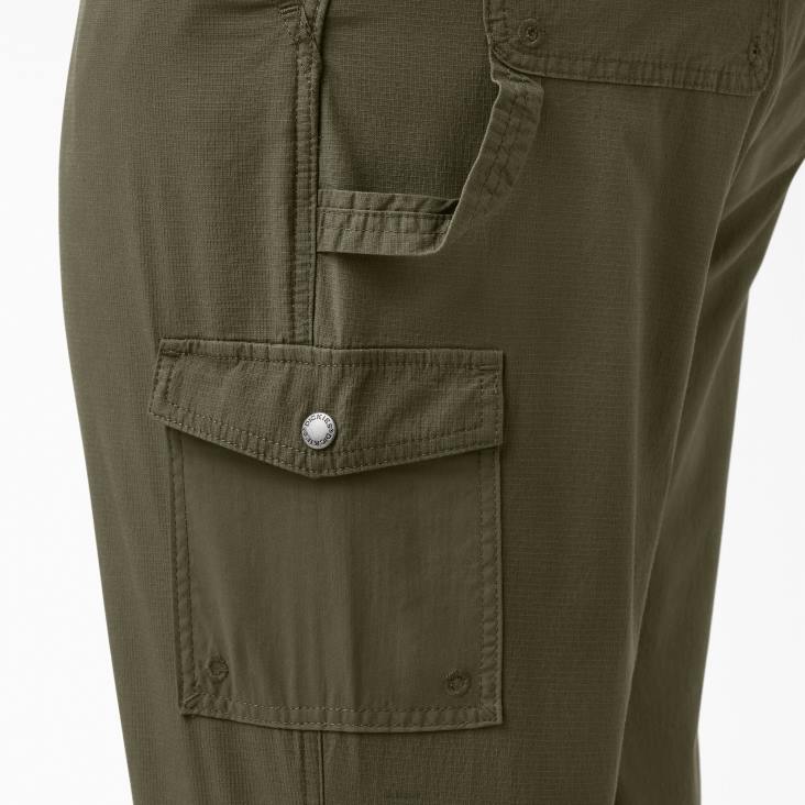 vrouwen Dickies plus een verkoelende ripstop-overall met bretels gespoeld militair groen (rml) kleding 6F0X1670