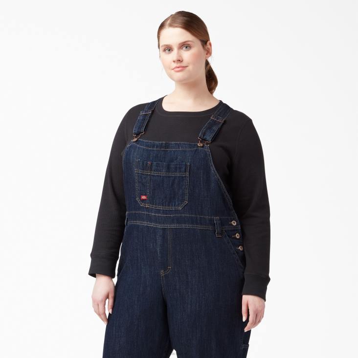 vrouwen Dickies plus relaxte overall met bretels normaal kleding 6F0X1563