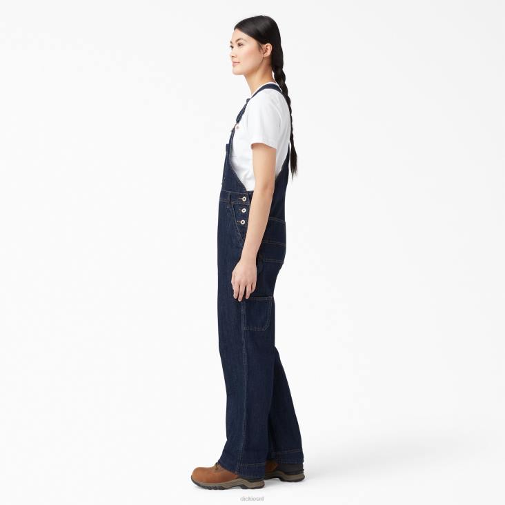 vrouwen Dickies relaxte overall met bretels donker indigo (dib) kleding 6F0X1555