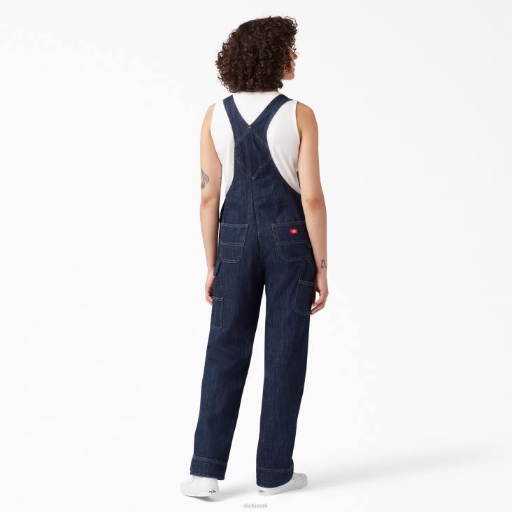 vrouwen Dickies relaxte overall met bretels donker indigo (dib) kleding 6F0X1555