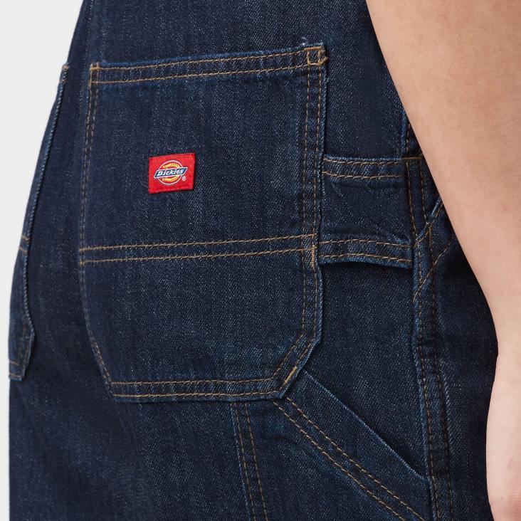 vrouwen Dickies relaxte overall met bretels donker indigo (dib) kleding 6F0X1555