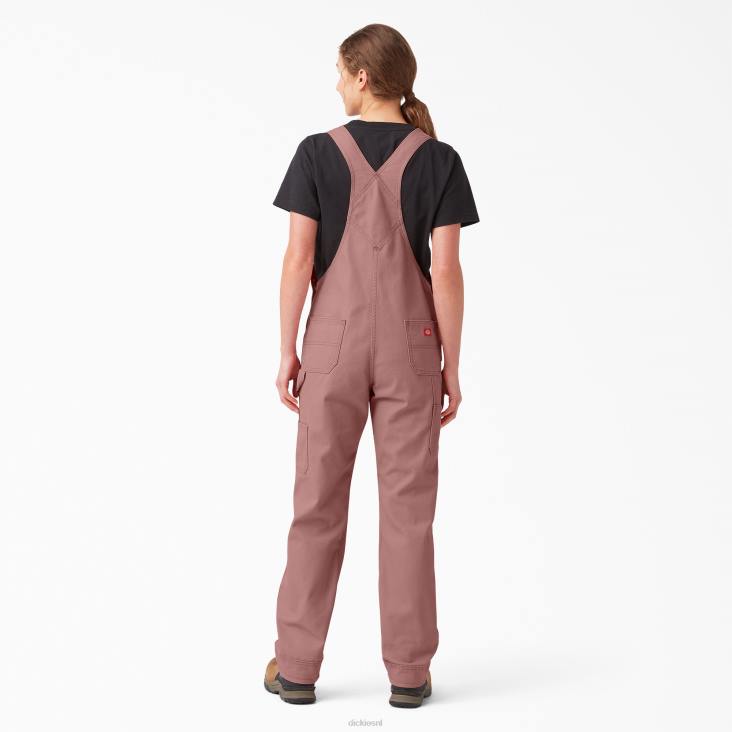 vrouwen Dickies relaxte overall met bretels gespoelde asroos (rar) kleding 6F0X1557