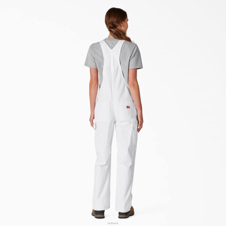 vrouwen Dickies relaxte overall met bretels wit (wh) kleding 6F0X1562
