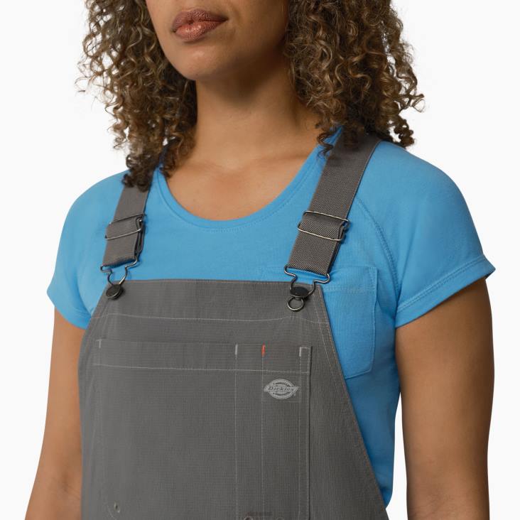 vrouwen Dickies verkoelende overall met bretels van ripstop gespoeld grafiet (rga) kleding 6F0X1609