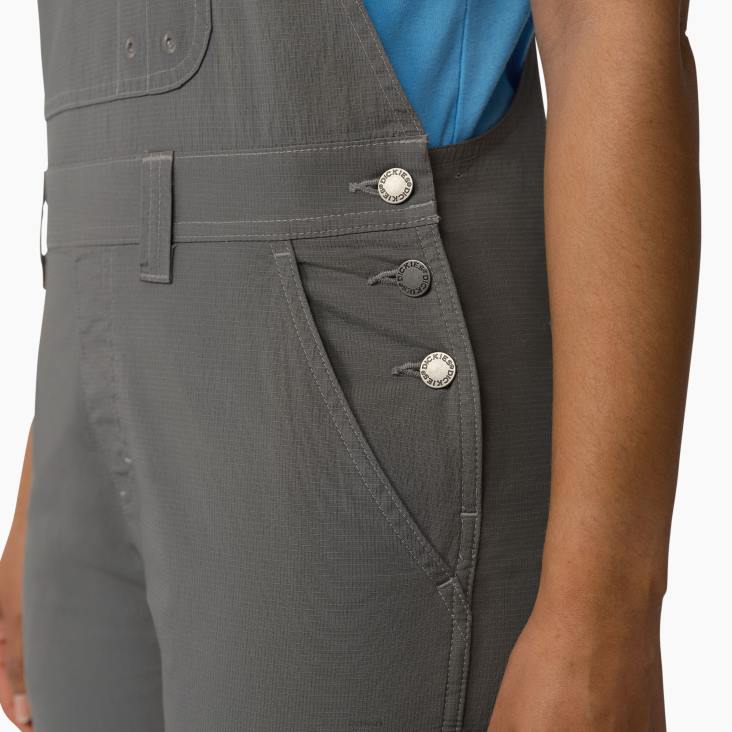 vrouwen Dickies verkoelende overall met bretels van ripstop gespoeld grafiet (rga) kleding 6F0X1609