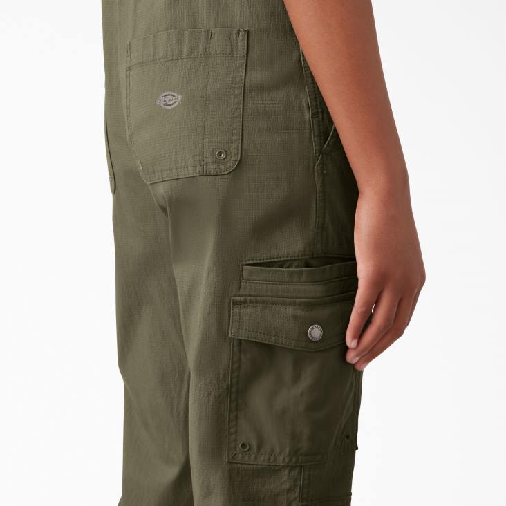 vrouwen Dickies verkoelende overall met bretels van ripstop gespoeld militair groen (rml) kleding 6F0X1610