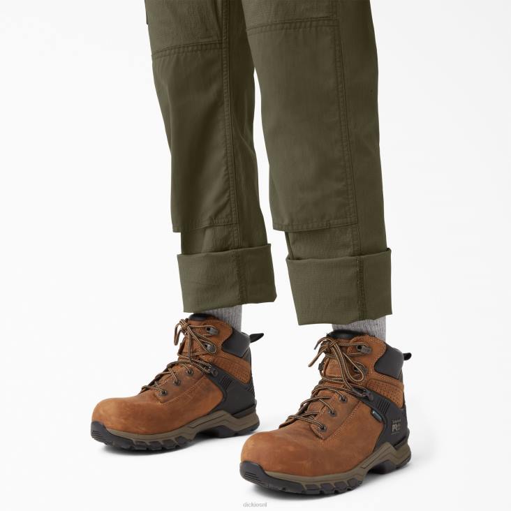 vrouwen Dickies verkoelende overall met bretels van ripstop gespoeld militair groen (rml) kleding 6F0X1610