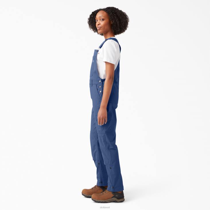 vrouwen Dickies verkoelende overall met bretels van ripstop gespoeld retro indigo (rri) kleding 6F0X1611