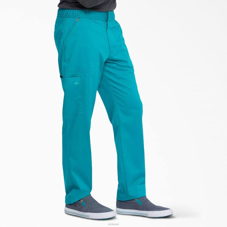 Heren Dickies balance zip fly scrub broek groenblauw (dtl) kleding 6F0X1339