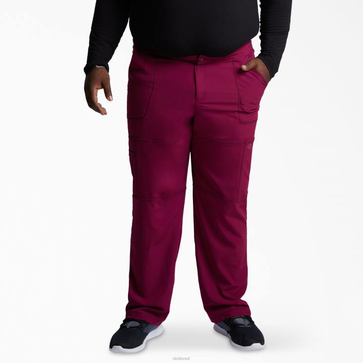 Heren Dickies dynamix cargo scrub broek wijn (winnen) kleding 6F0X1282
