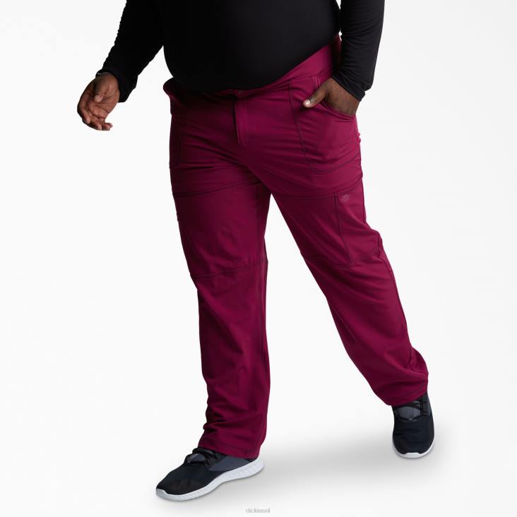 Heren Dickies dynamix cargo scrub broek wijn (winnen) kleding 6F0X1282