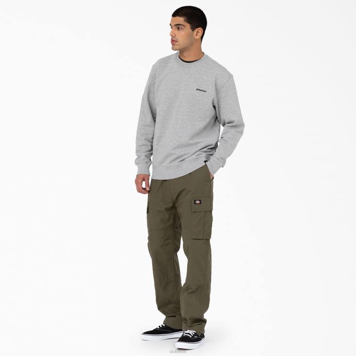 Heren Dickies eagle bend relaxed fit cargobroek met dubbele knie militair groen (ml) kleding 6F0X207