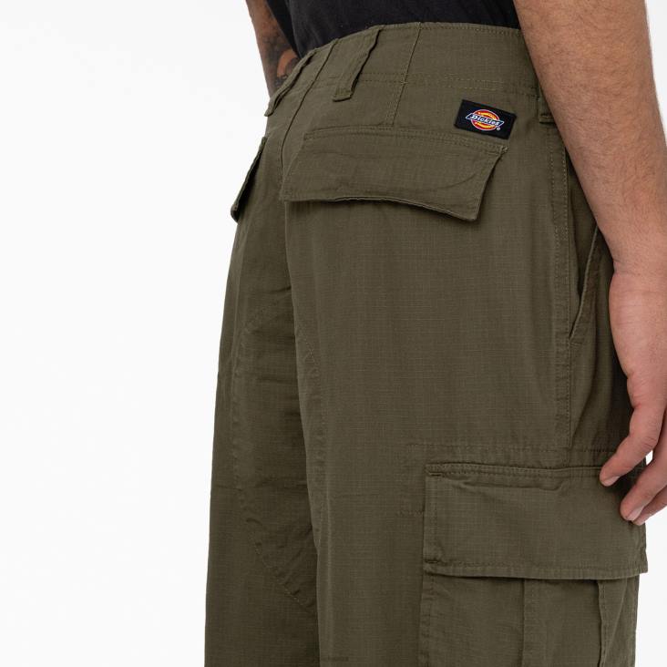 Heren Dickies eagle bend relaxed fit cargobroek met dubbele knie militair groen (ml) kleding 6F0X207