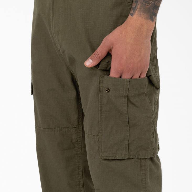 Heren Dickies eagle bend relaxed fit cargobroek met dubbele knie militair groen (ml) kleding 6F0X207