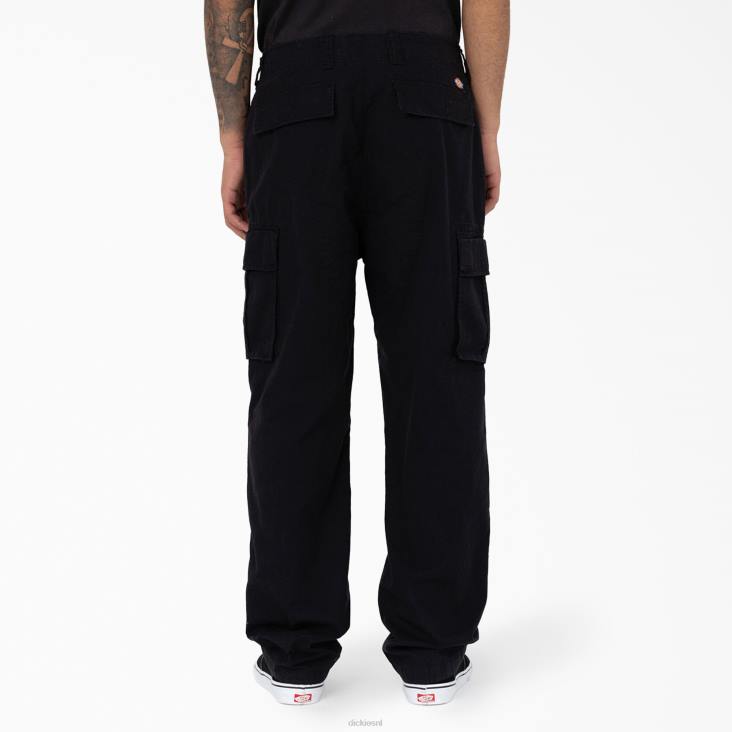 Heren Dickies eagle bend relaxed fit cargobroek met dubbele knie zwart (bkx) kleding 6F0X205